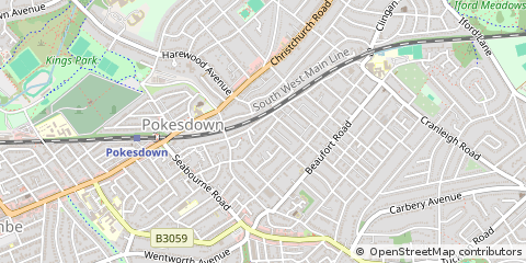 Map of Bournemouth, Dorset