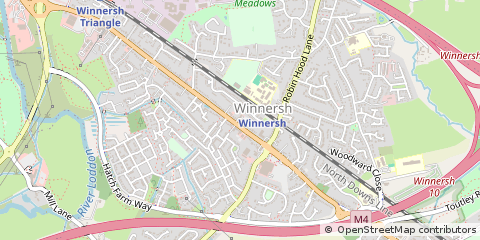 Map of Wokingham, Berkshire