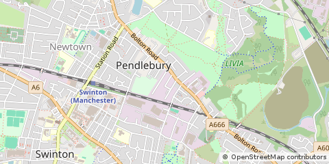 Map of Swinton, Manchester