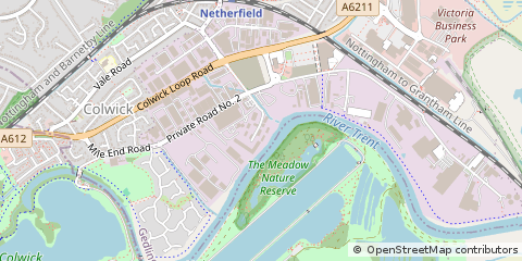 Map of Nottingham, Nottinghamshire