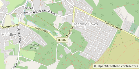 Map of Bordon, Hampshire
