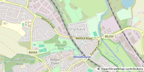 Map of Sheffield, South Yorkshire