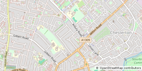 Map of Cambridge, Cambridgeshire