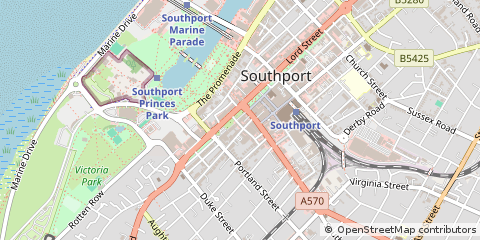 Map of Southport, Merseyside