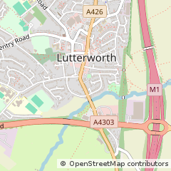 Map of Lutterworth, Leicestershire