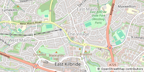 Map of East Kilbride, Glasgow