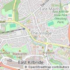 Map of East Kilbride, Glasgow