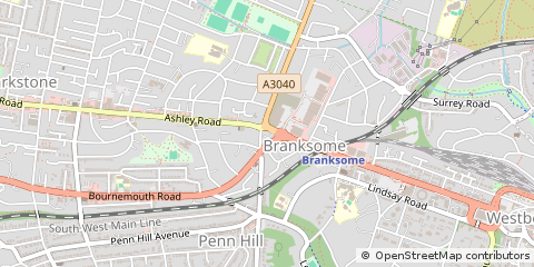 Map of Poole, Dorset