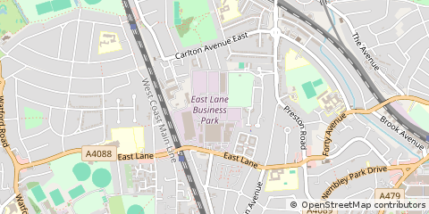 Map of Wembley, Middlesex