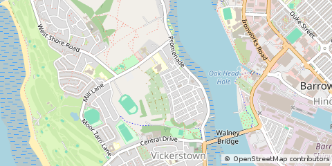 Map of Barrow-in-Furness, Cumbria