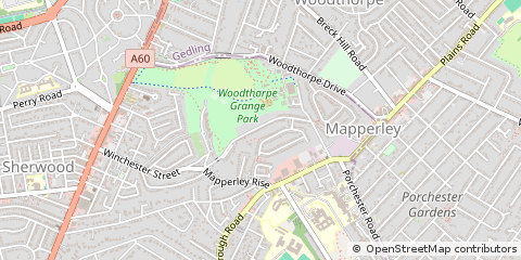 Map of Nottingham, Nottinghamshire