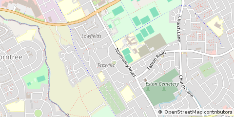 Map of Middlesbrough, Cleveland