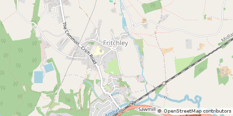 Map of Belper, Derbyshire