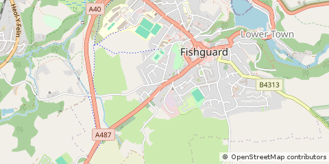 Map of Fishguard, Pemrokeshire