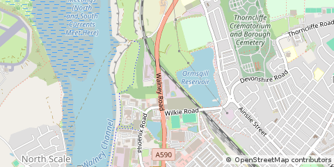 Map of Barrow-in-Furness, Cumbria