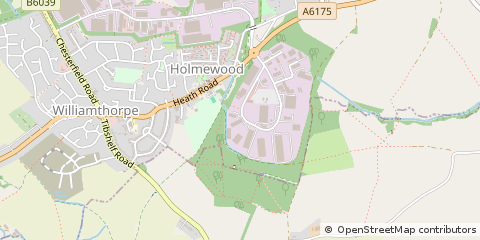 Map of Chesterfield, Derbyshire