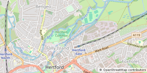 Map of Hertford