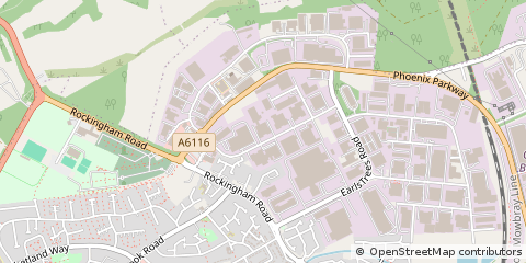 Map of Corby, Northants