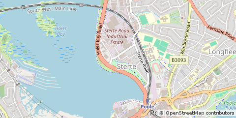 Map of Poole, Dorset
