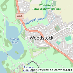 Map of Woodstock, Oxfordshire
