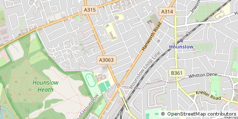 Map of Hounslow, Middlesex