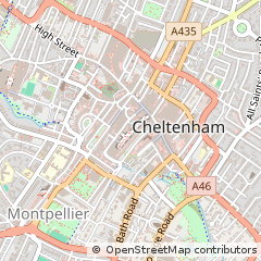 Map of Cheltenham, Gloucestershire