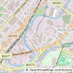 Map of Sheffield, South Yorkshire