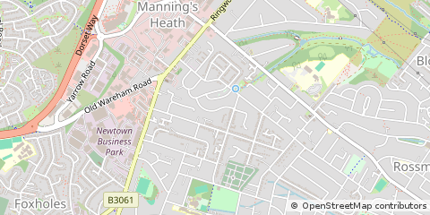 Map of Poole, Dorset