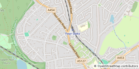 Map of Sutton Coldfield