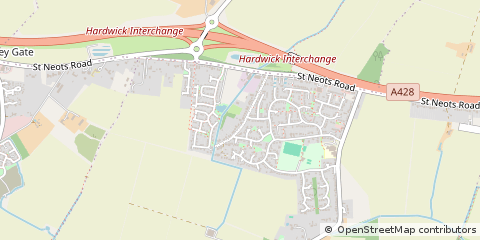 Map of Hardwick, Cambs