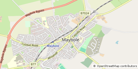 Map of Maybole, South Ayrshire