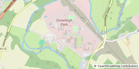 Map of Kenilworth, Warwickshire