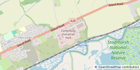 Map of Canterbury, Kent