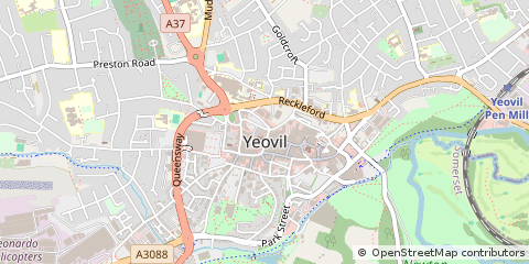 Map of Yeovil, Somerset