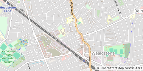 Map of Harrow, Middlesex