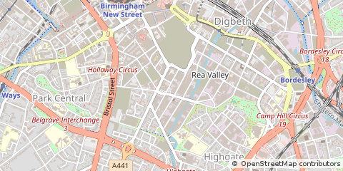 Map of Birmingham, West Midlands