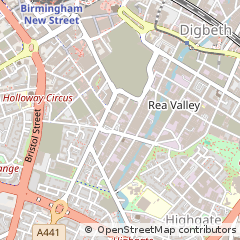 Map of Birmingham, West Midlands