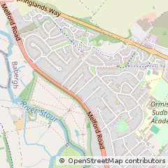 Map of Sudbury, Suffolk
