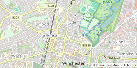 Map of Winchester, Hampshire