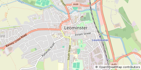 Map of Leominster, Lancashire