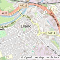 Map of Elland, West Yorkshire