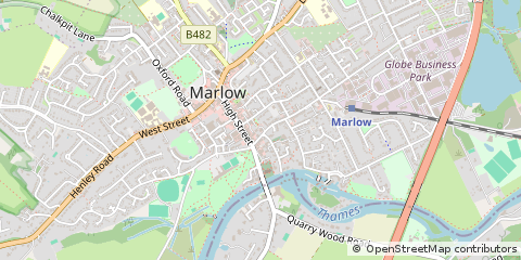 Map of Marlow, Buckinghamshire