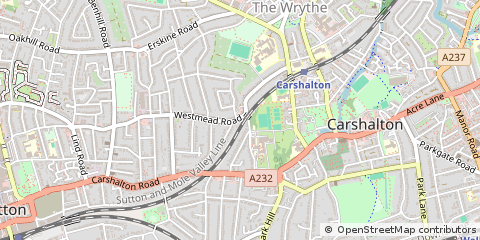 Map of Sutton, Surrey