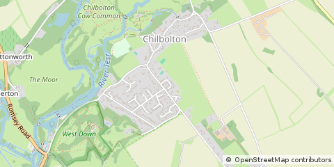 Map of Stockbridge, Hampshire