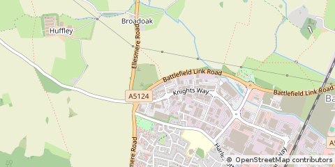 Map of Shrewsbury, Shropshire