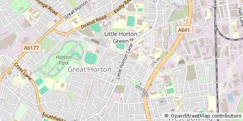 Map of Bradford, West Yorkshire