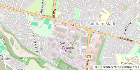 Map of Gillingham, Kent