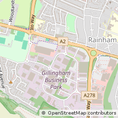 Map of Gillingham, Kent
