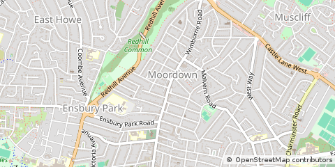 Map of Bournemouth, Dorset