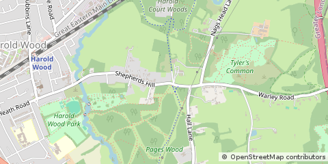 Map of Romford, Essex